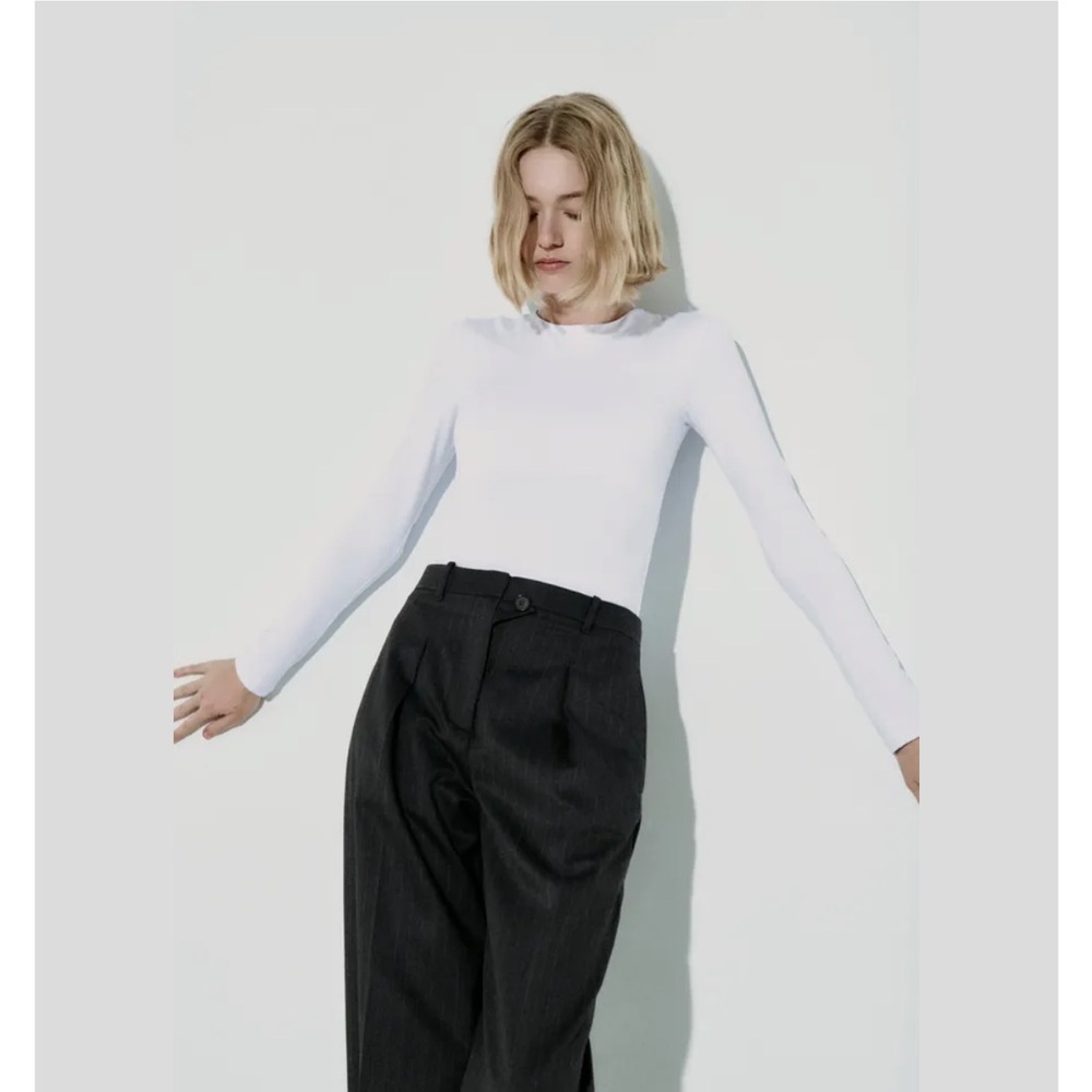 Zara White Bodysuit Size Medium